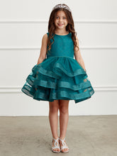 Adorably Cute Flower Girl Pageant Dress With Glitter Ruffled Skirt